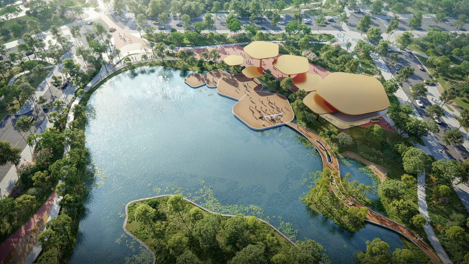Cây xanh và mặt nước trong quy hoạch The Parkland