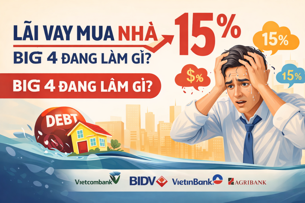 Lãi vay mua nhà tăng nhà tăng mạnh lên tới 15% /năm