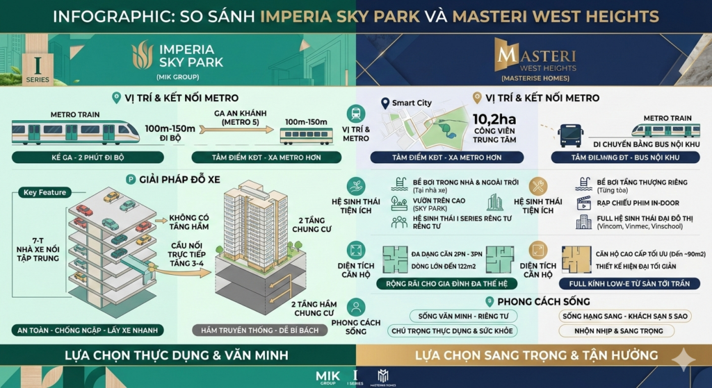 So sánh Imperia Sky Park và Masteri West Heights