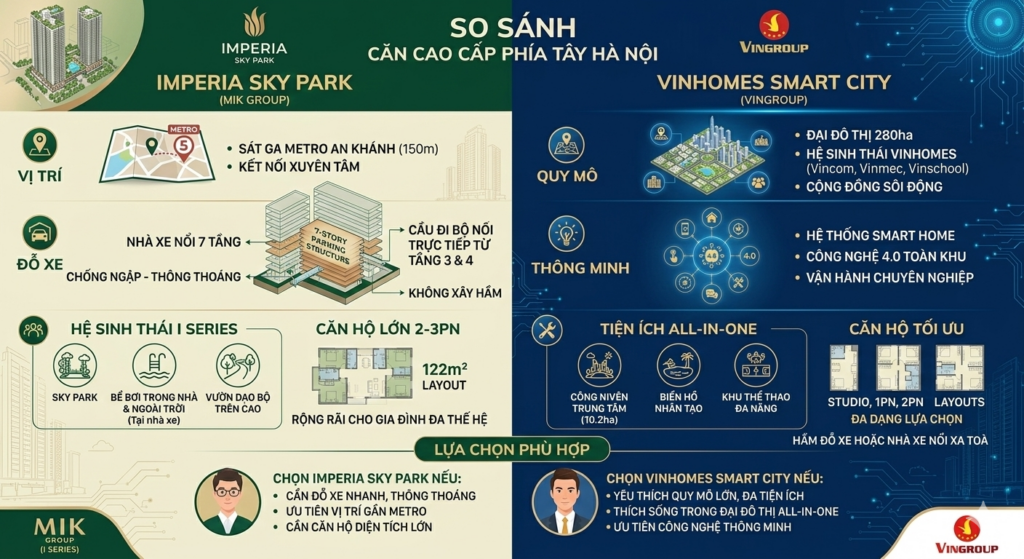 So sánh Imperia Sky Park với Vinhomes Smart City