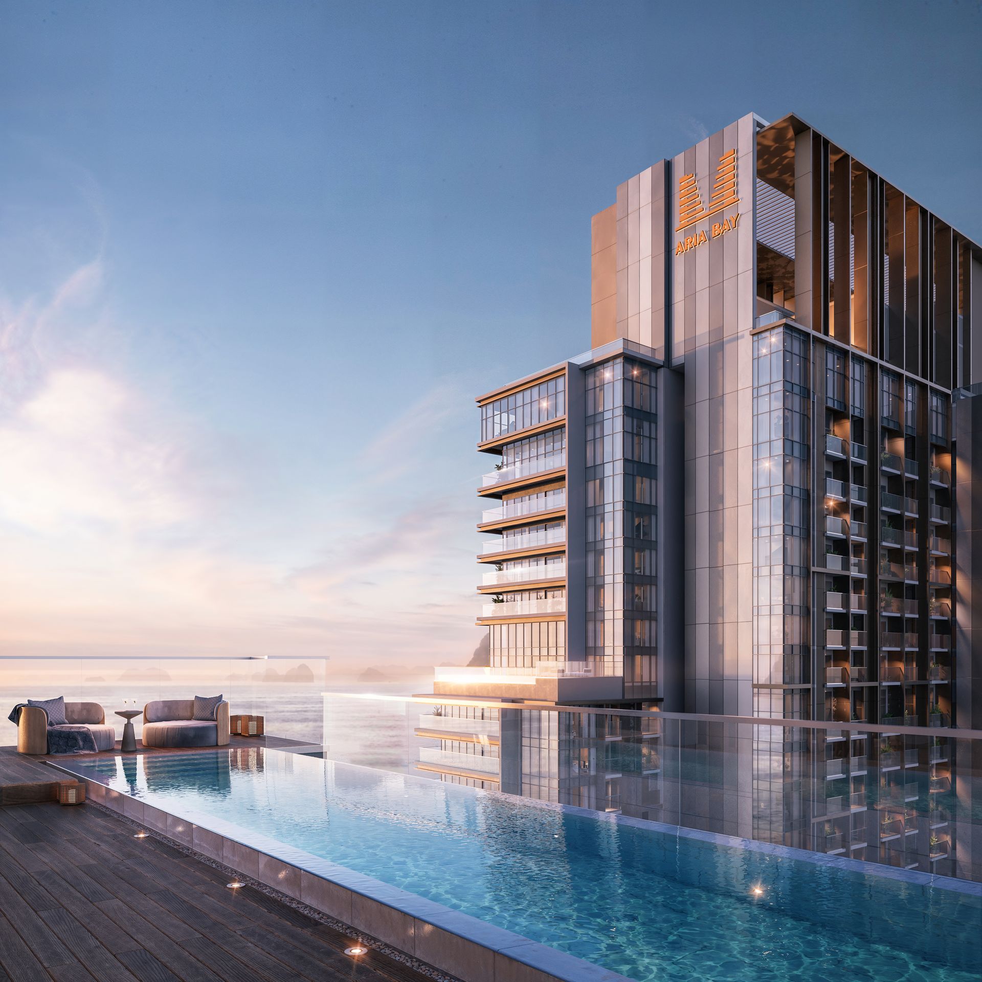 Hồ bơi vô cực Aria Bay Hạ Long