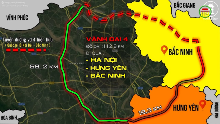 tổng quan đường vành đai 4 hà nội