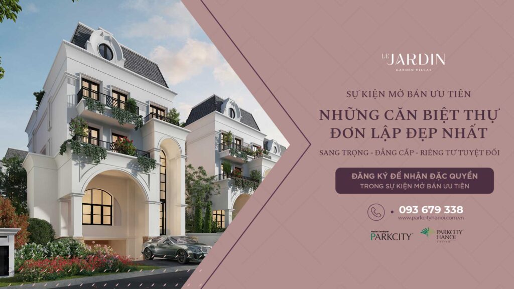 Toàn cảnh biệt thự Le Jardin ParkCity Hanoi