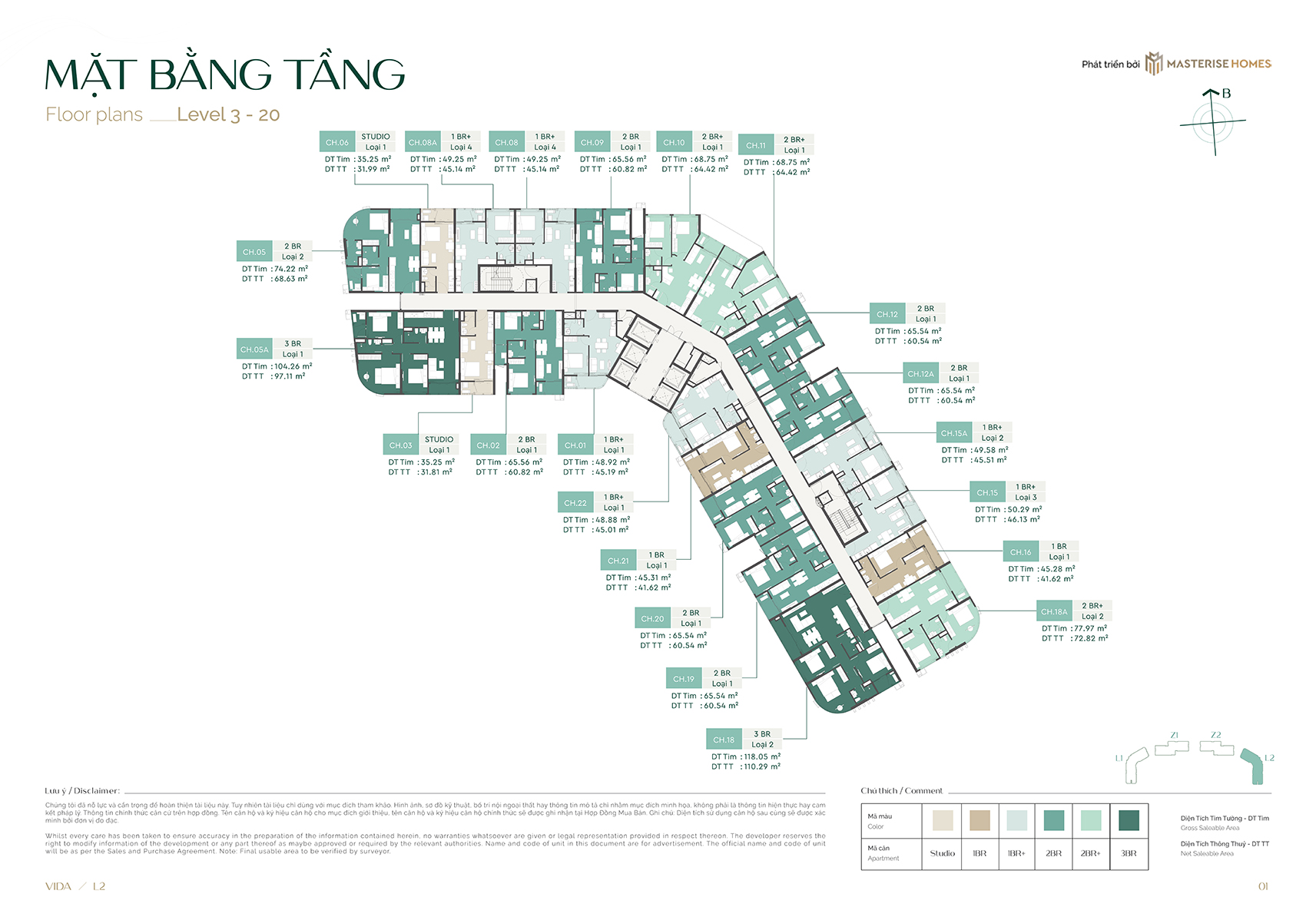 Mặt bằng tòa Vida LUMIÈRE SpringBay