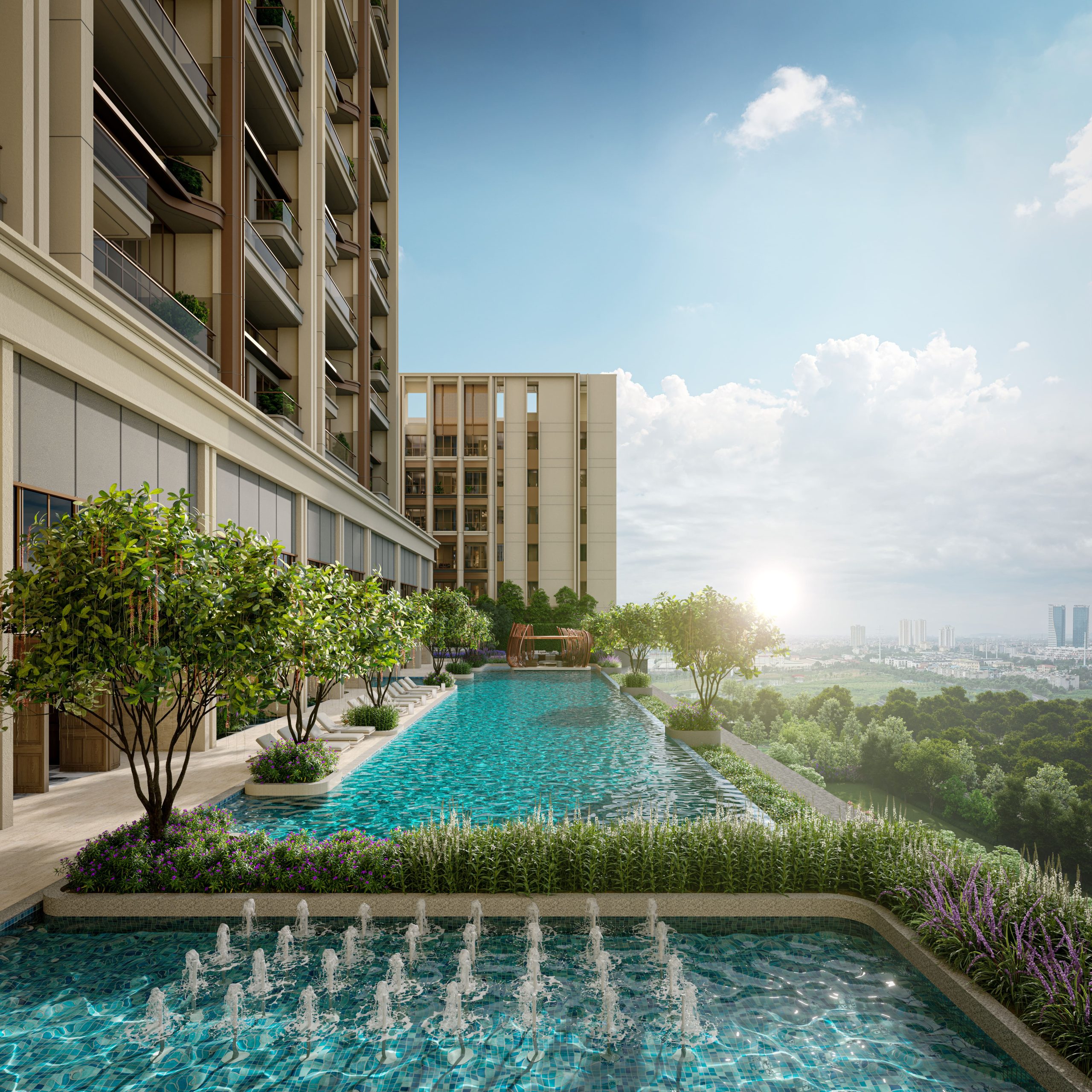 Tiện ích hồ bơi Parc Regent ParkCity Hanoi
