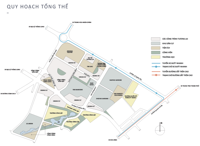Vị trí Park Kiara trong tổng thể ParkCity Hanoi