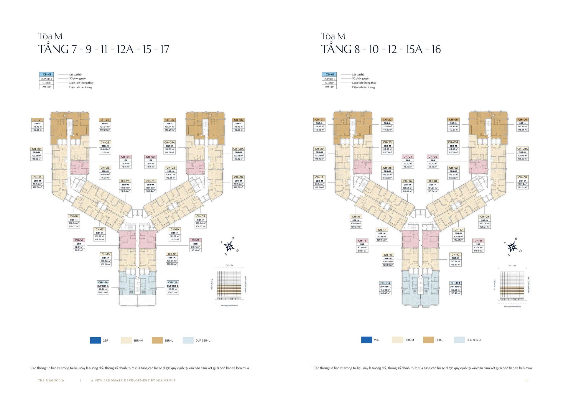 Mặt bằng tầng điển hình The Magnolia Private Residences