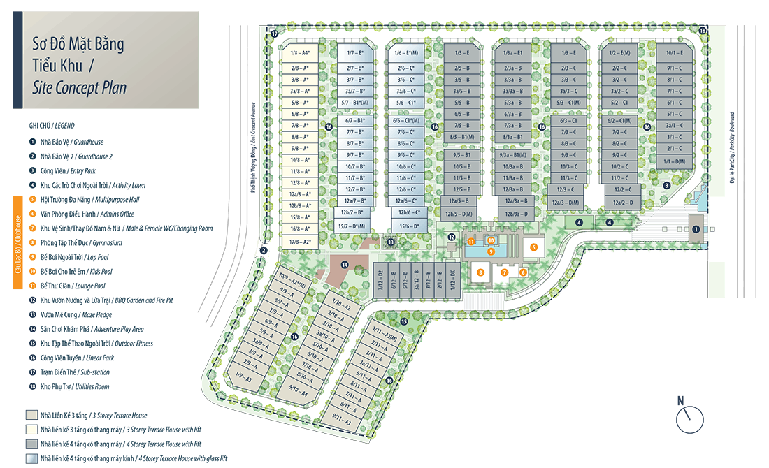 Mặt bằng tổng thể The Mansions ParkCity Hanoi
