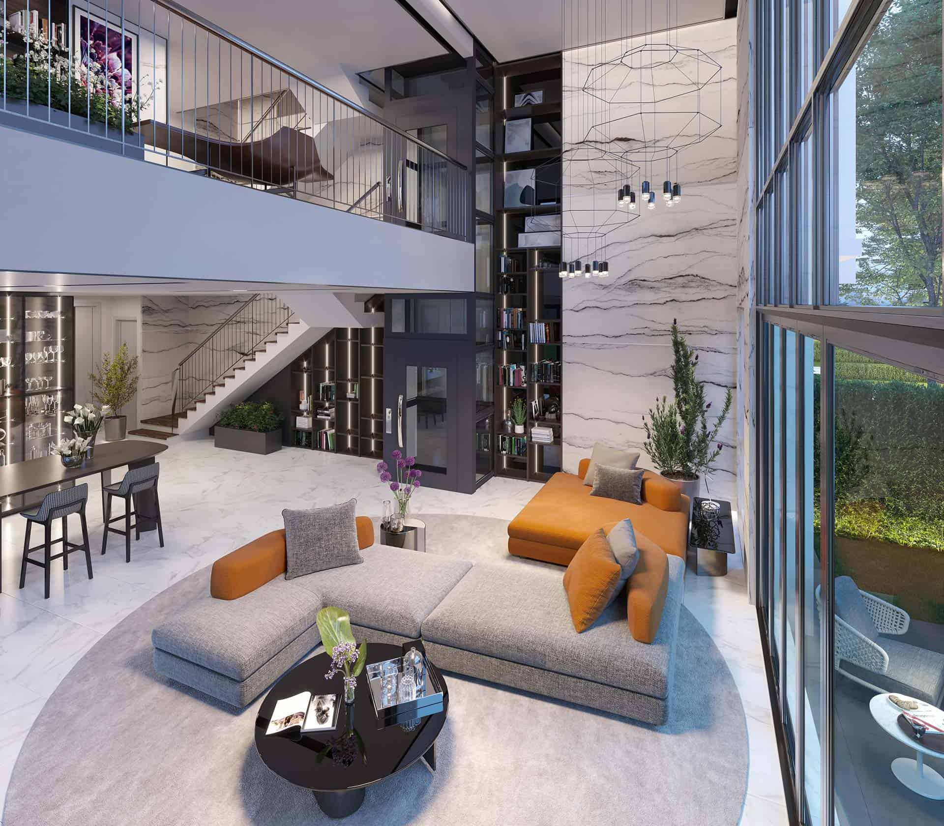 Thang máy kính tại The Mansions ParkCity Hanoi