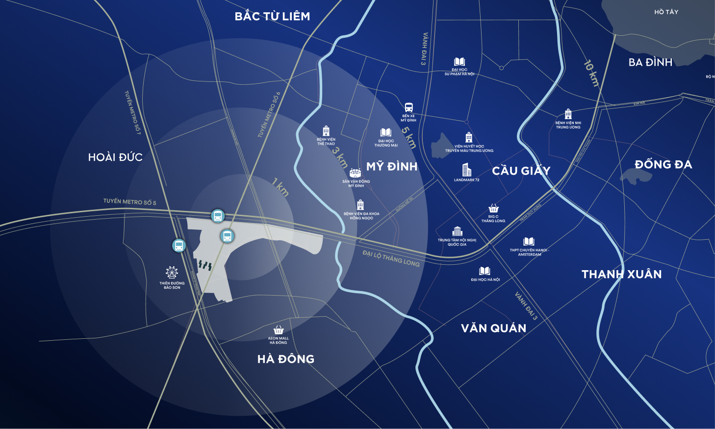 Vị trí The Victoria Vinhomes Smart City