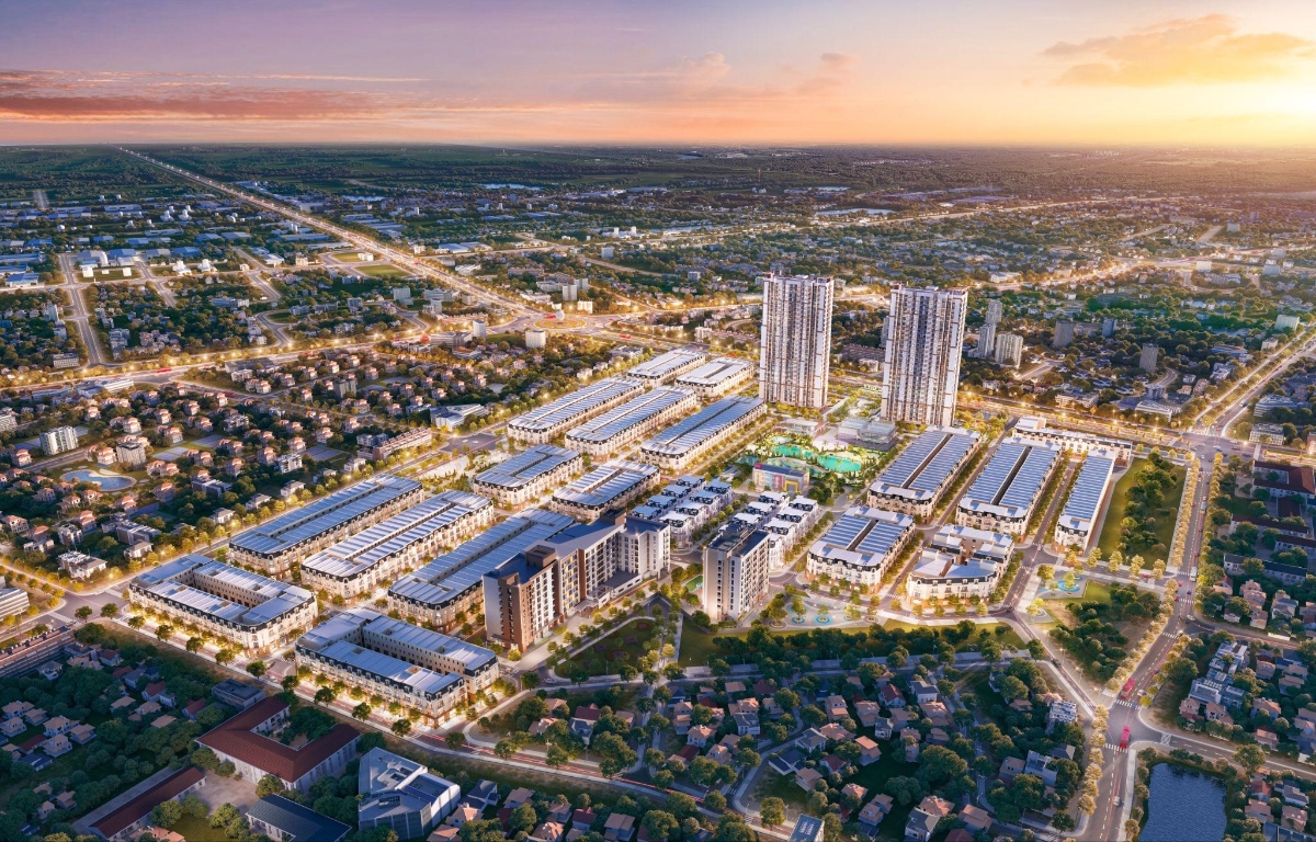 Phối cảnh Majestic City trong nhóm dự án Phố Nối