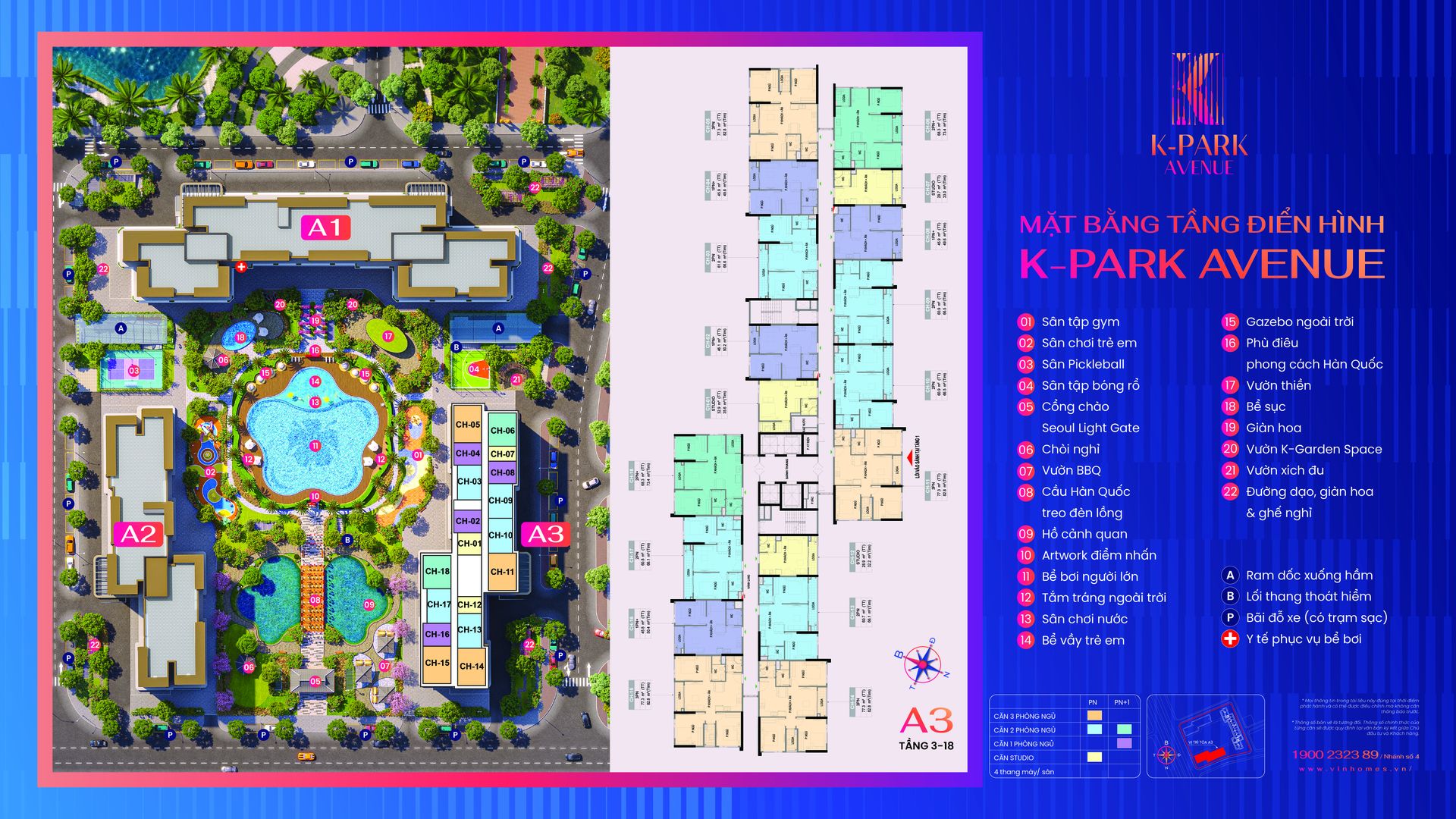 Mặt bằng K-Park Avenue Vinhomes Star City
