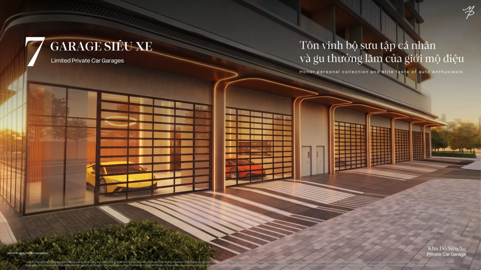 Phối cảnh Garage siêu xe Maison Privée