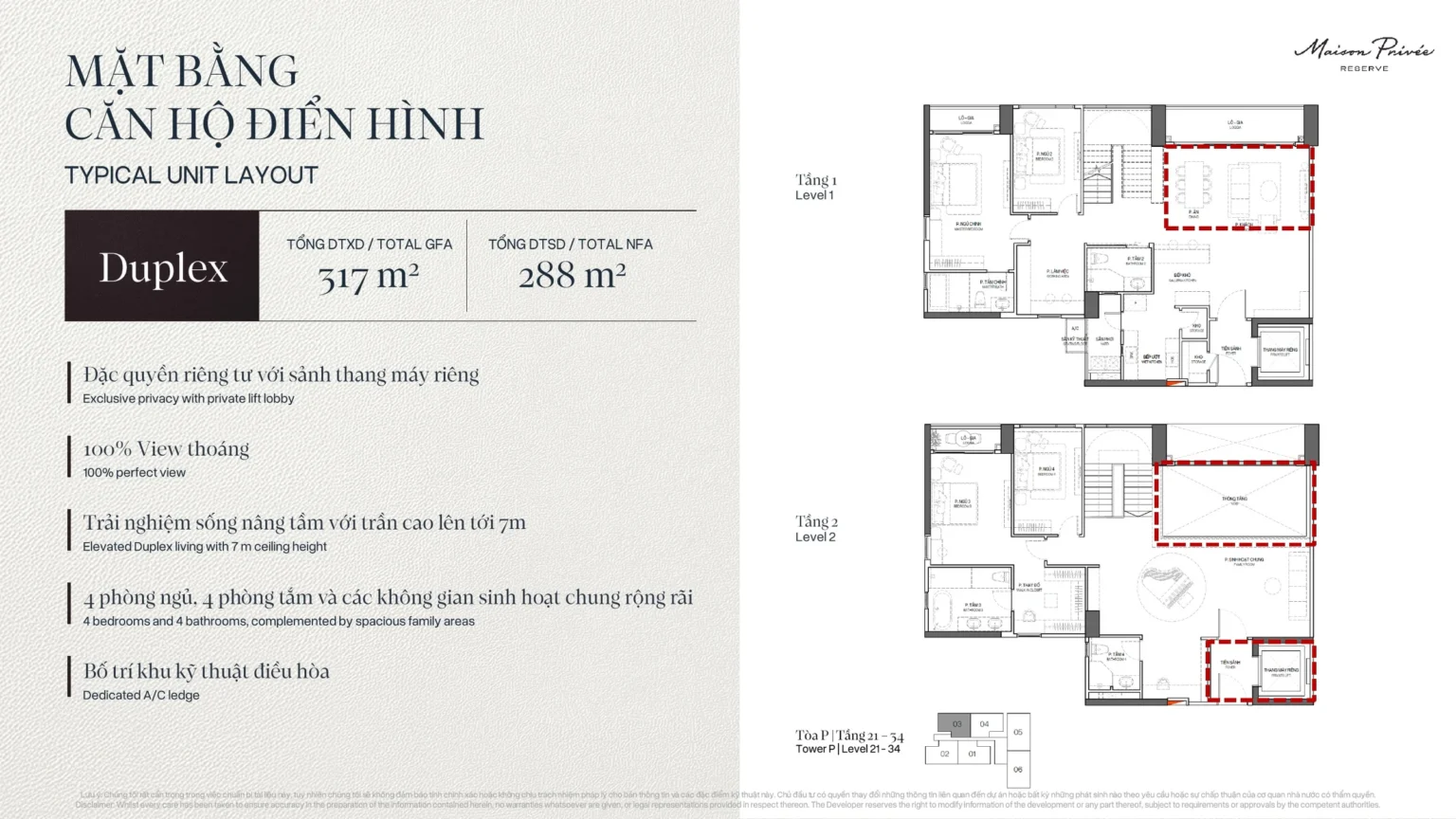 Duplex 288m² Maison Privée Reserve
