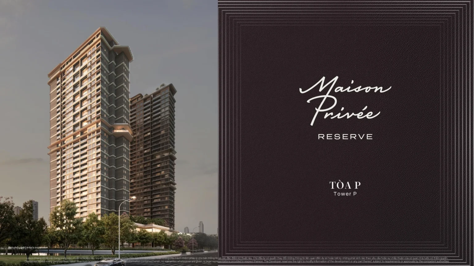 Phối cảnh Maison Privée Reserve Tower P