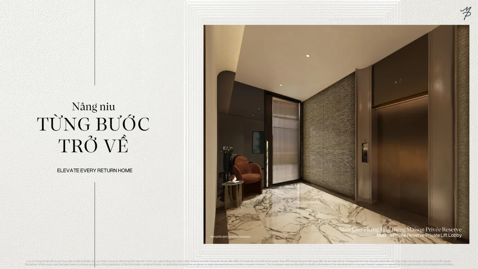 Sảnh thang máy riêng Maison Privée Reserve