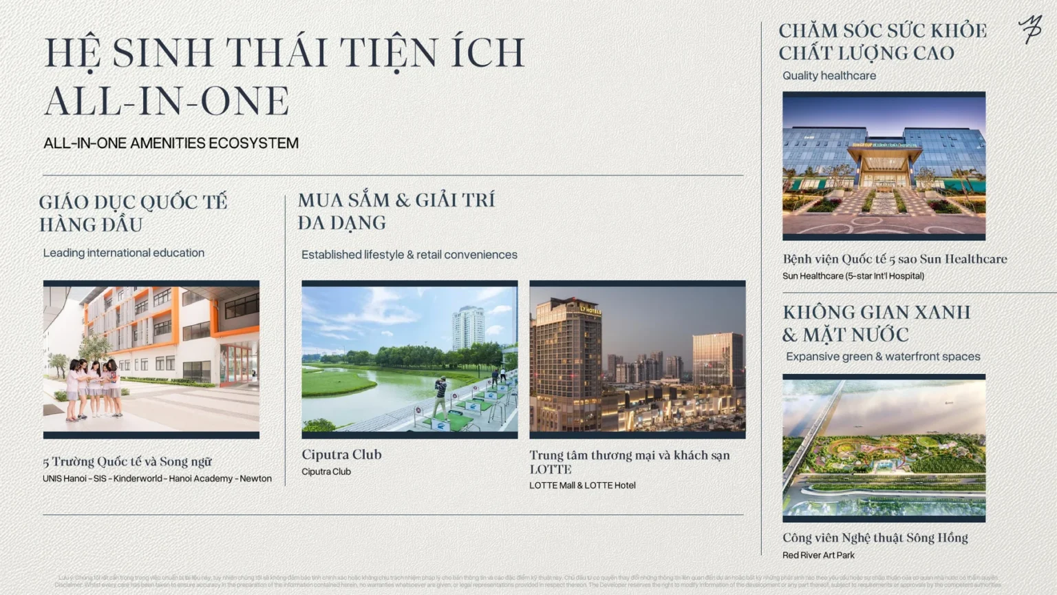 Trường học và tiện ích xung quanh Maison Privée Ciputra