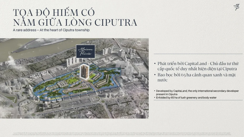 Vị trí Maison Privée trong Khu đô thị Ciputra