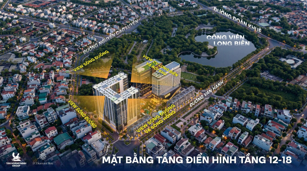 Phối cảnh tổng thể D’. Diamant Bleu Việt Hưng Long Biên