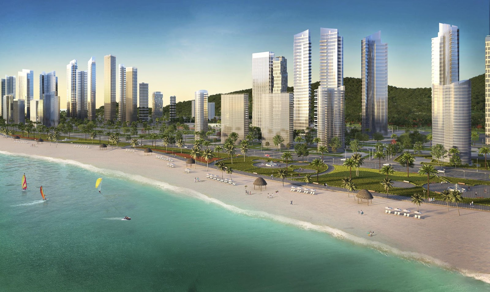 Phối cảnh Sun Elite City Bãi Cháy ven biển