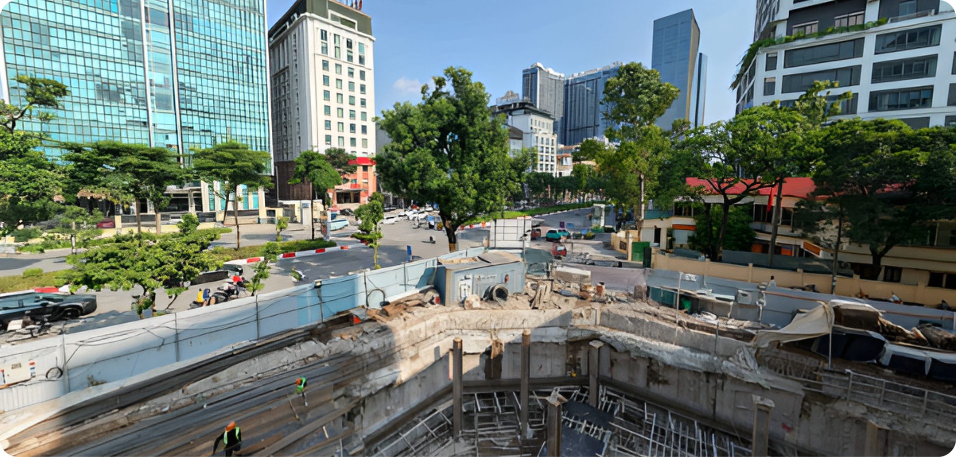Công trường The Legatus đang thi công phần móng tháng 9 năm 2026