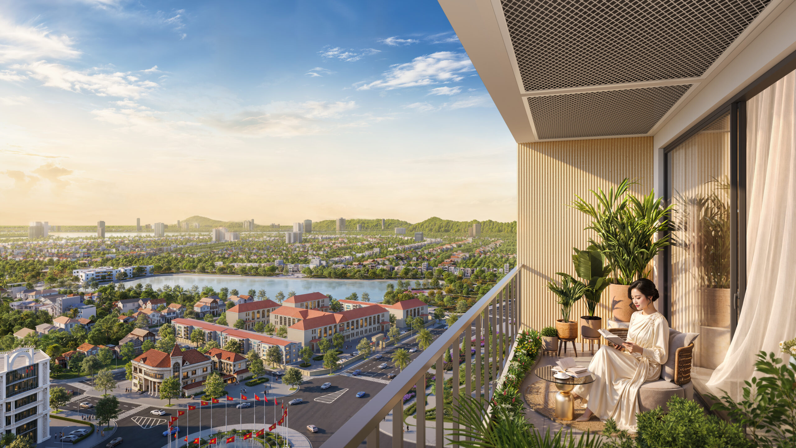 Tầm nhìn từ logia tòa Sky 37 Sun Glory Residence