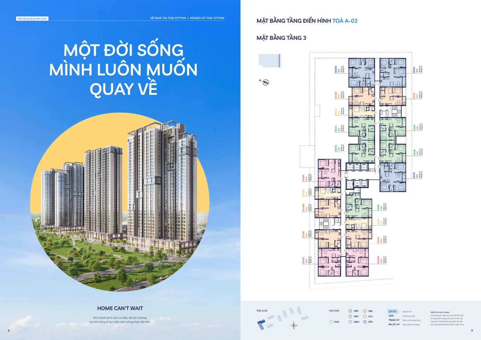Mặt bằng The Cityon A2 tầng 3